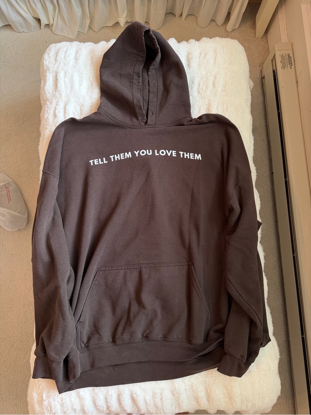 This Is Your Sign! Brown Hooded Pullover Sweatshirt - "Tell Them You Love Them"